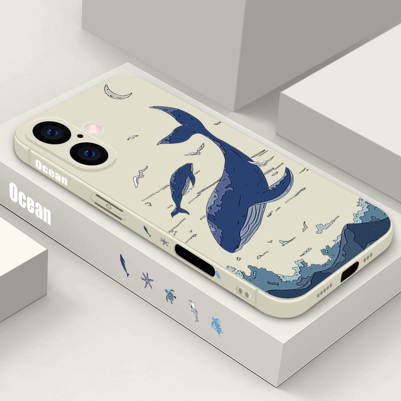 Shark Animal Patterned Phone Case For Samsung Galaxy S25 Ultra S24 S23 S22 Plus S21 FE A15 A16 A35 A36 A54 A55 A56 5G Shockproof Soft TPU Lanyard Case