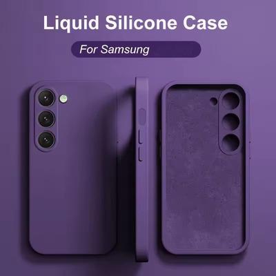 S25 S24Plus Case Liquid Silicone Phone Case For Samsung Galaxy S23 S 23 S22 Ultra S24 FE S25 + Plus Soft Cover