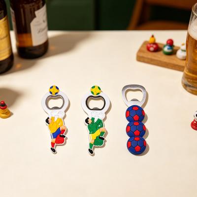 Football Theme Magnetic Bottle Opener Stainless Steel Beer Bottle Opener for Fridge Novelty Gift for Men Coaches Sports Game Party Favors