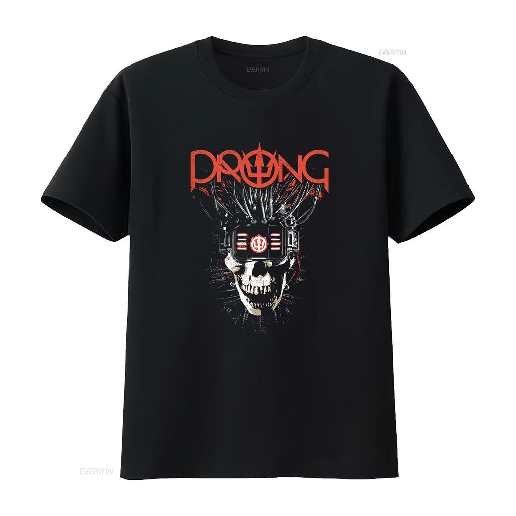 Prong Band 2025 Black T Shirt Vtg Short Sleeve All Sizes Ut234 Vintage Slightly Top For Everyday Wear Breathable