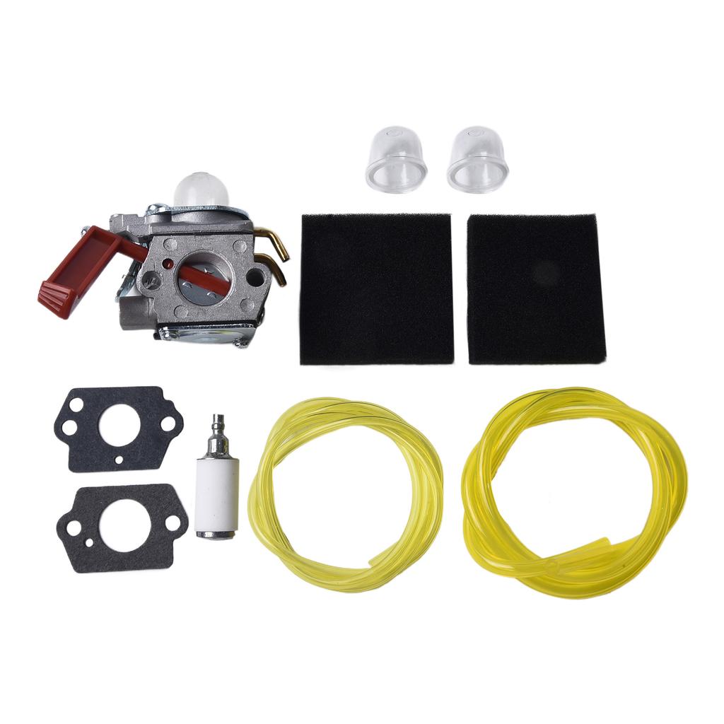 Complete 9 Piece Carburetor Kit for Homelite Trimmers UT33600A UT33650 with Installation Accessories for Smooth Operation