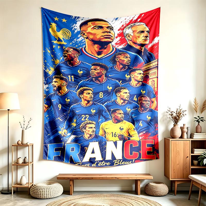 France National Football Team (5) Tapestry Suitable For Decorating Homes Dorms And Bedrooms Soft To The Touch And A Perfect Gift For Friends And Famil