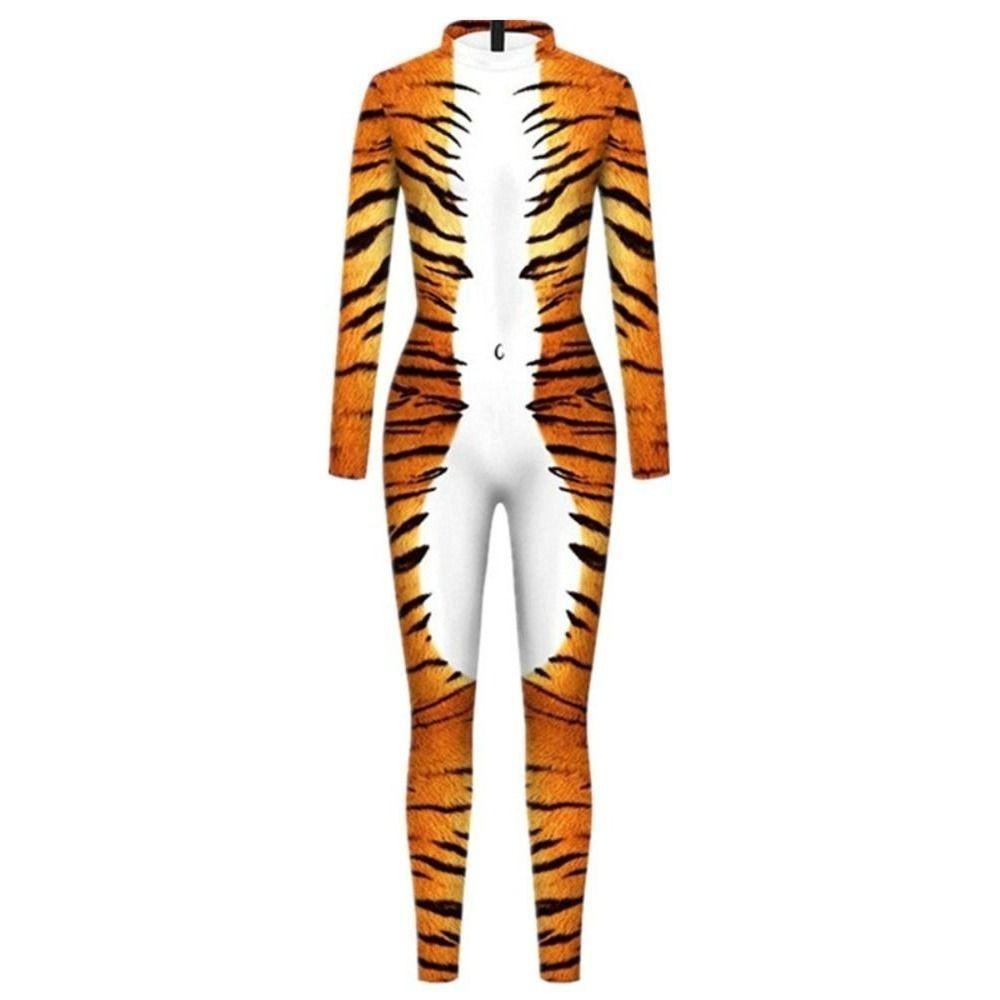 Dress Up Funny Adult Bodysuits Leopard Animal Cosplay Costume Cute Halloween Party Jumpsuit  Club