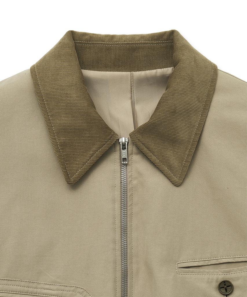 Intempomood Loop Pocket Work Jacket_Sand Beige