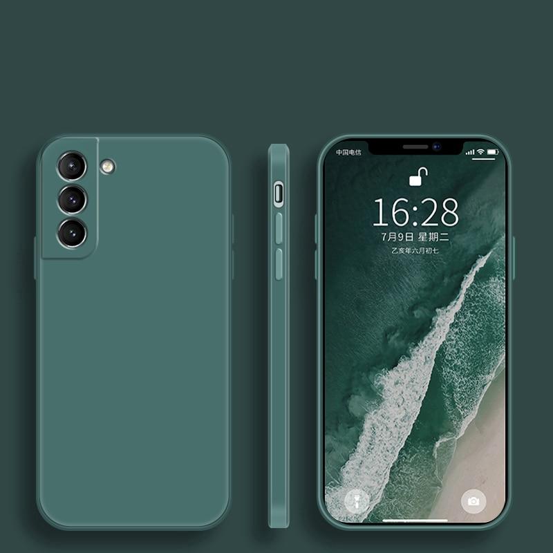 Buy Square Liquid Silicone Phone Case For Samsung Galaxy S21 S S10 Ultra Plus Fe 2 1 0 A52 A51 A50 1s A12 4g 5g Cover At Affordable Prices Free Shipping