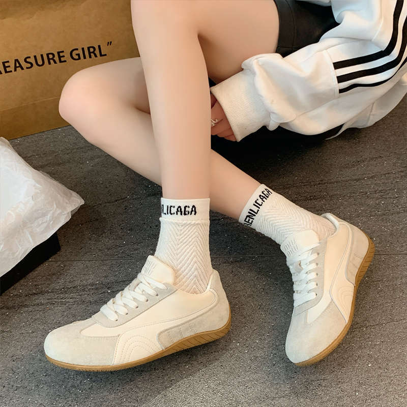 Flat-bottomed German training shoes women's 2025 new spring and autumn little white shoes popular leisure sports women's shoes versatile Forrest G