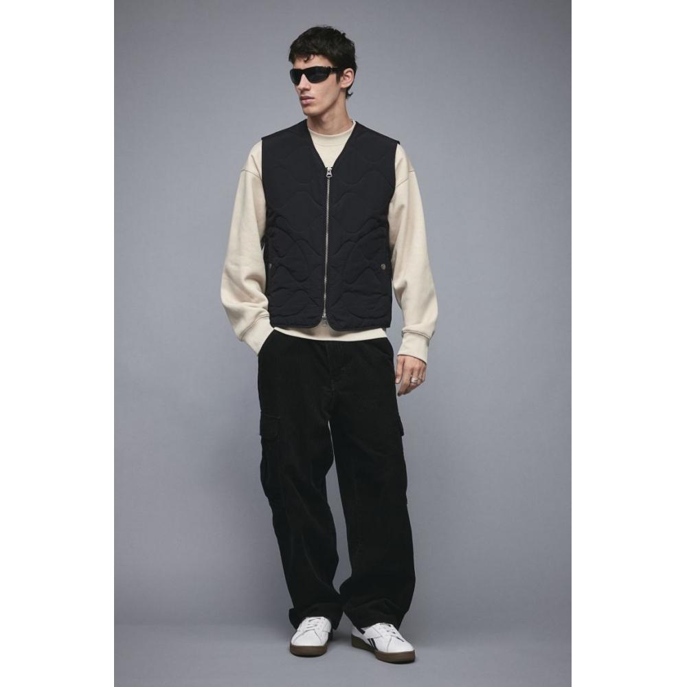 

Стеганый жилет HM Regular Fit, черный XS