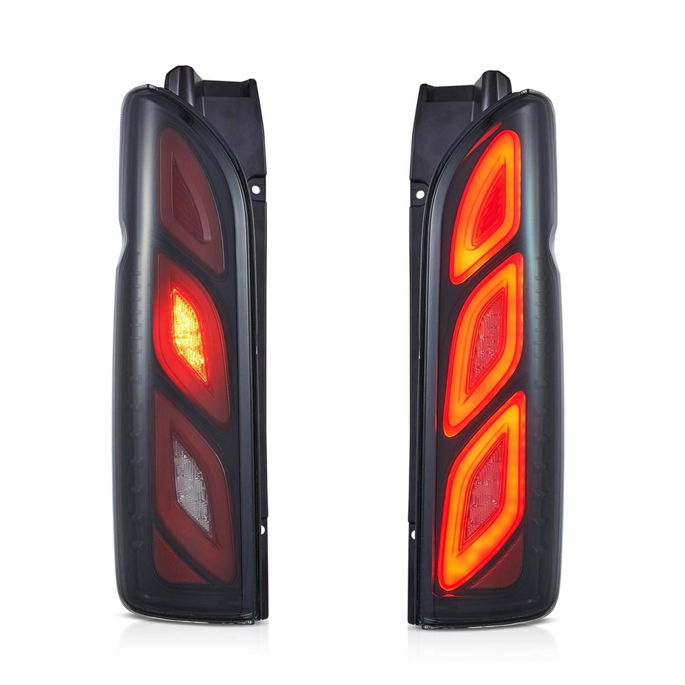 

VLAND Светодиодный задний фонарь для Hiace Regius Ace 200-й серии с мигающим указателем поворота и функцией открытия, кастомный тюнинг, совместимый со всеми комплектациями