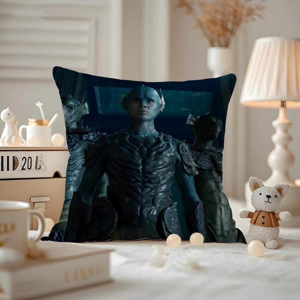 Cushion Cover Anti-dustmite Pillowcase Invisible Zipper Silky Short Plush Sofa Cushion Cover The War Between The Land And The Se