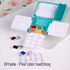 Portable Multi-Functional Watercolor Paint Box with Brush Washer Palette & Bucket