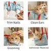 Breathable Mesh Cat Bathing Bag Adjustable Hanging Pet Restraint Bag High Elasticity Quick Drying Cat Grooming Bag Pet Care