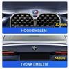 74mm 82mm Rear Boot Badges Front Hood Trunk Emblem Logo For BMW F10 E64 E63 E60 E52 E83 E46 E92 E90 E84 E93 G03 F20 X3 X5 X6