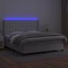 VidaXL Slatted Bed Base with Mattress and LED, Upholstered Bed, Double Bed, Adult Bed for Interior Bedroom, 3139392