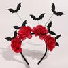 Spider Web Halloween Headband Black Artificial Flowers Party Role-playing Accessory  Dress Up