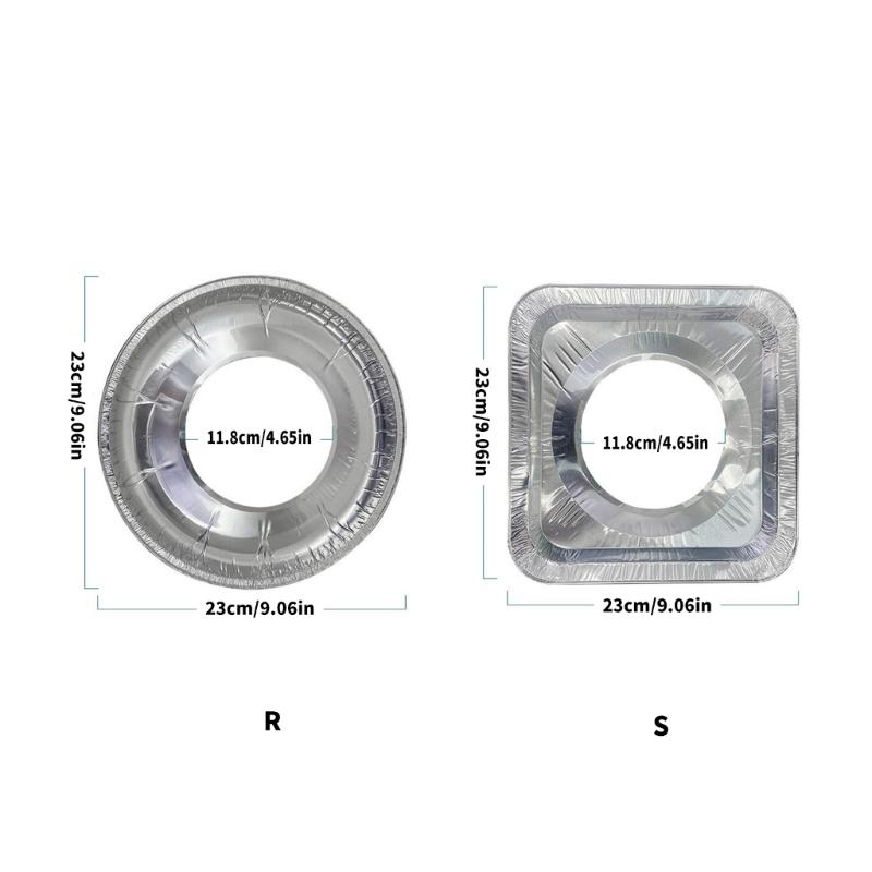 Pack of 10 Tin Stove Liners Oil Proof Covers Gas Stove Liners for Gas Burners Ensuring a Clean Cooking Environment