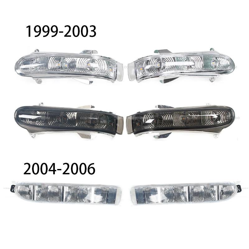 COOYIDOM Car Front Door Side Mirror Turn Signals Lights  For Mercedes Benz  W220 W215 CL S S300 1999-2003 7 LED wide light