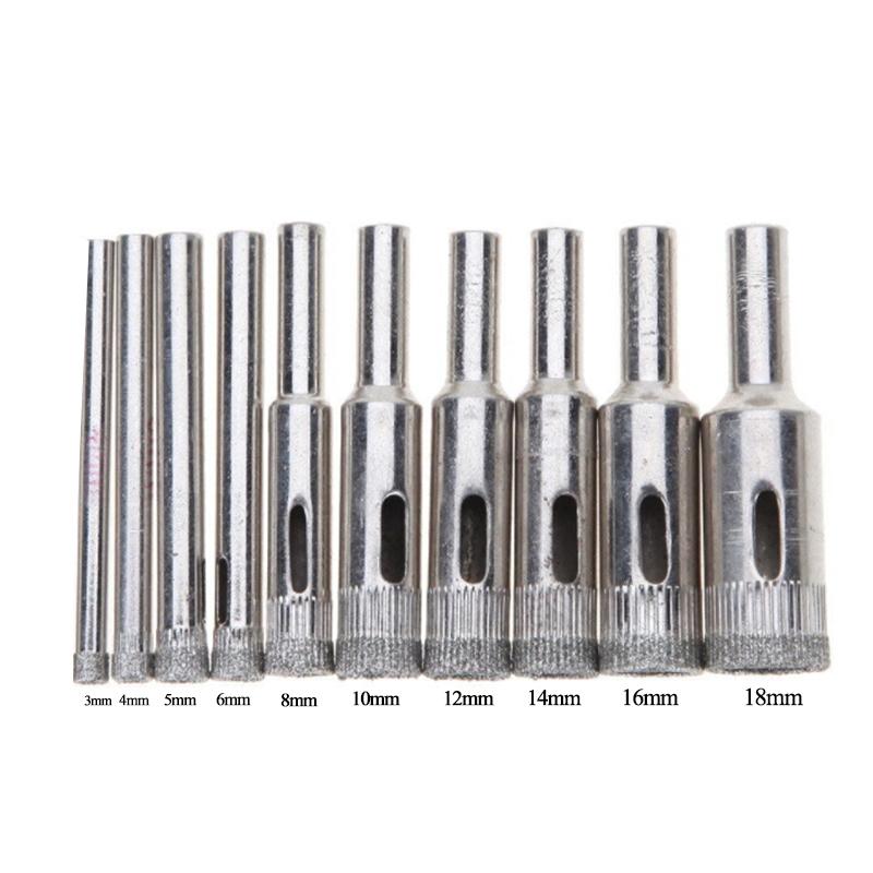 Glass Drill Bit Set Diamond Core Hole Saw Cutting Tools Coring Tile Porcelain