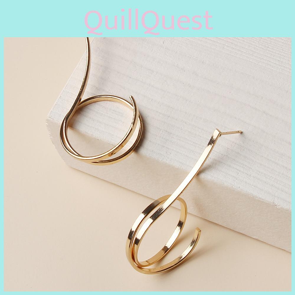 Metal Alloy Circle Earrings For Women Fashionable Geometric Design Gift For Occasions