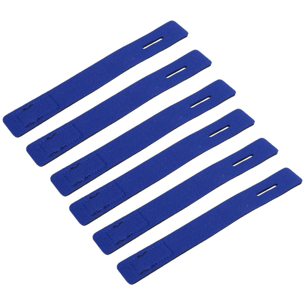 10pcs Fishing Rod Belt Ties Stretchy Straps Fishing Tackle Ties Cable Bait Casting Spinning Fly Rod Straps HoldersBlue