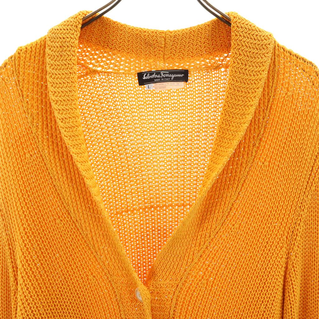 Salvatore Ferragamo Made In Italy Long Sleeve Shawl Collar Knit Cardigan Women Used