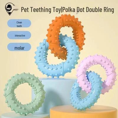 Exclusive New Pet Teething & Biting Double Ring Toy for Self-Play