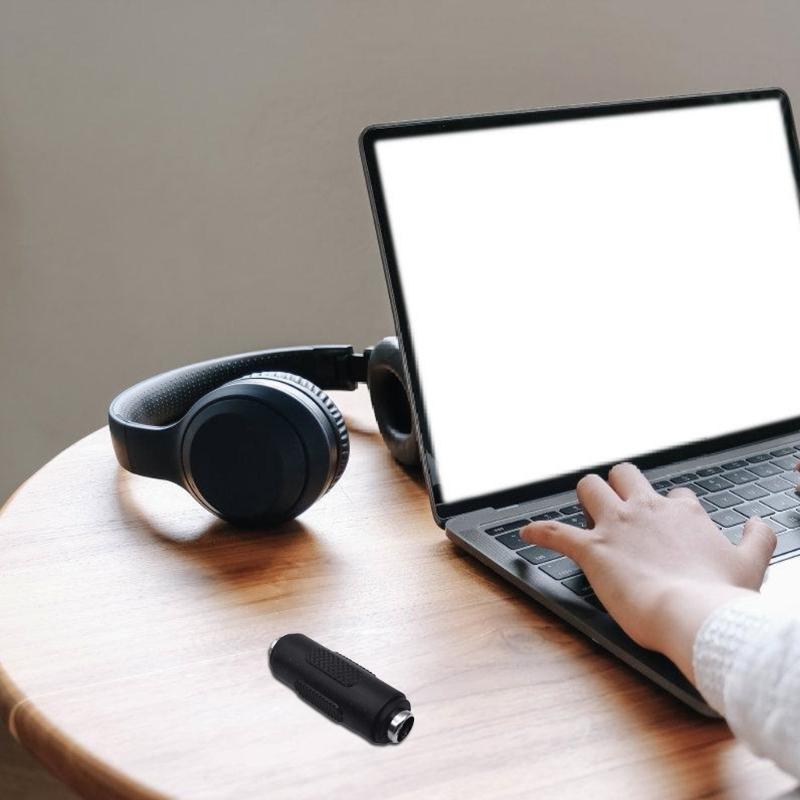 Portable DC5521 Female To DC5.5x2.1mm Converter Adapter Power Conversion Head Black for Various Laptops Brands