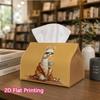 1pc, 2D Flat Printing, Tissue Box with Alpaca Pattern Holding Coffee Cup Printed Tissue Box, Durable Decoration, Living Room, Bedroom, And Car, Ideal 