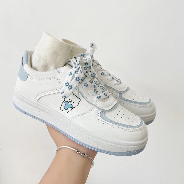 Summer Sports Shoes Women's Spring and Autumn New Board Shoes Student White Shoes Flow