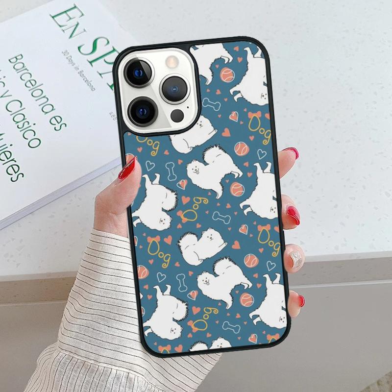 Cartoon Samoyed Dog Phone Case cover For iPhone 17 Air 15 16 16e 14 13 Pro Max Coque 12 11 Pro Max For Apple PLUS fundas