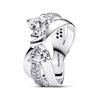 Kristallschleife Design 925 Silberring Damenringe 193553C01