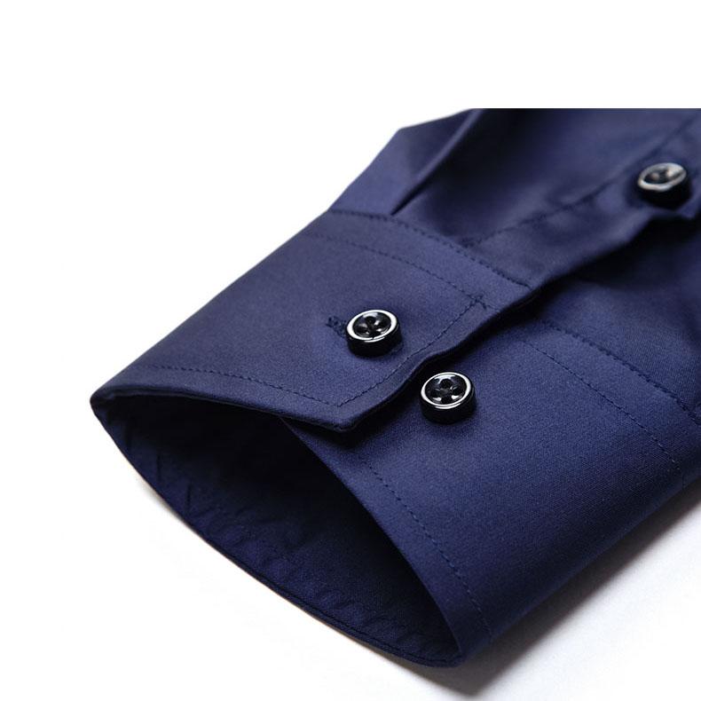 Men's High Stretch Solid Color Shirt Plus Size S-8XL Daily Wear Business 50kg-120kg