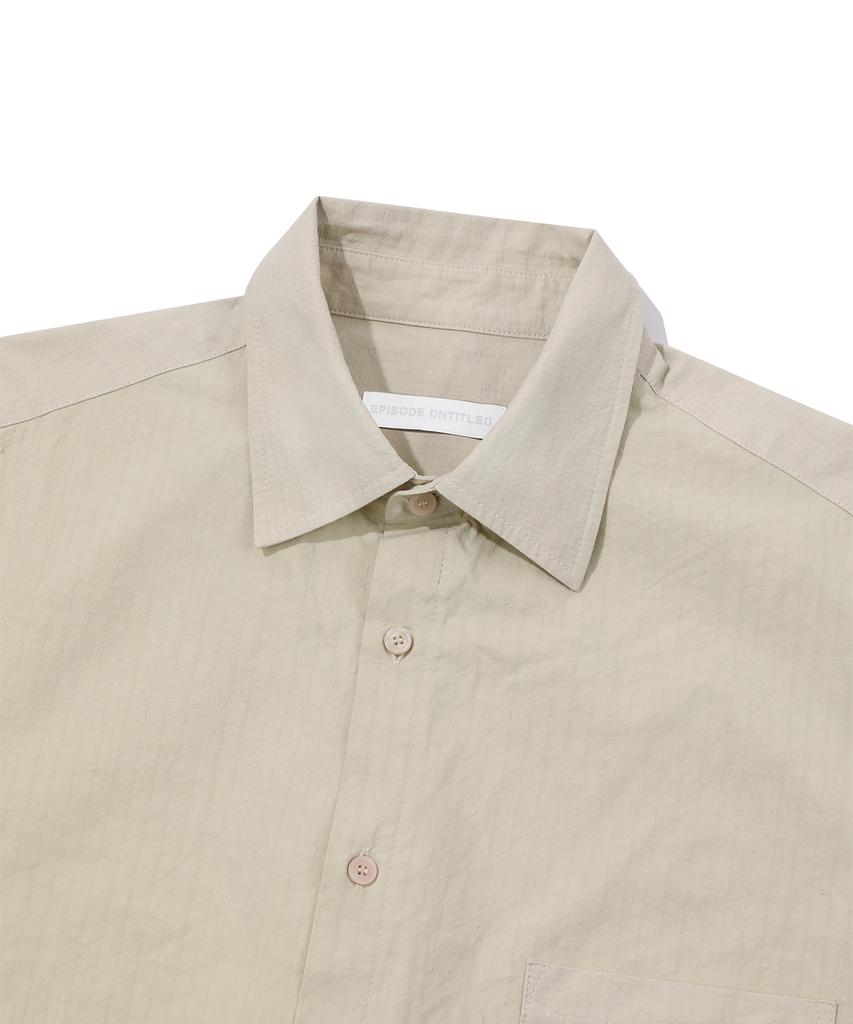 EPISODE UNTITLED Match Check Pocket Half Sleeves Shirts_Beige