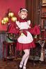 Clearstone High-Classism Halloween Cat Maid Costume for Women (Red)