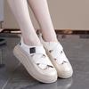 Hollow breathable bread shoes for women 2025 summer thick-soled soft Velcro muffin big head niche board shoes for women W18