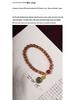 India Sandalwood 0.6 Round Buddhist Bead Bracelet with Hetian Jade Pendant