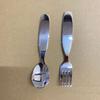 Children's Spoon and Fork Set 316 Stainless Steel Tableware Anti-drop Baby Training Feeding Complementary Food Portable Fork and Spoon