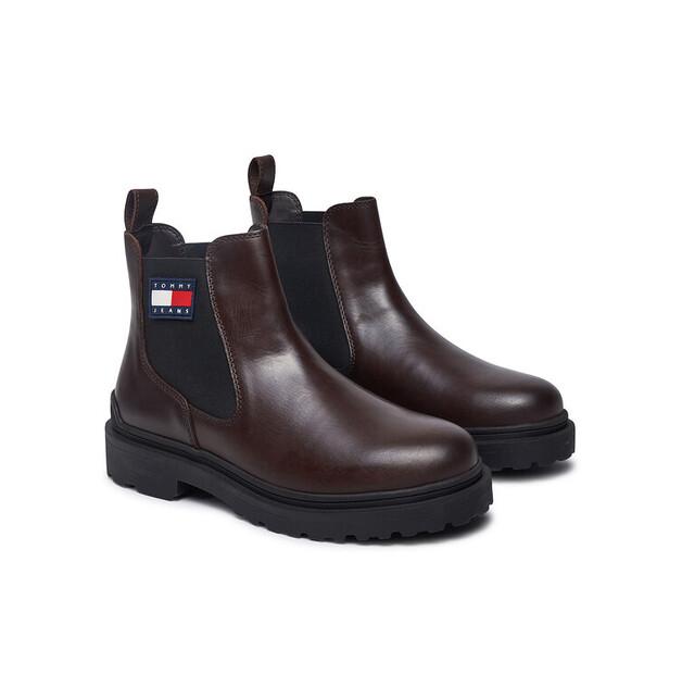 Leather Chelsea Boots Tommy Jeans Tjm EM0EM01448, Brown