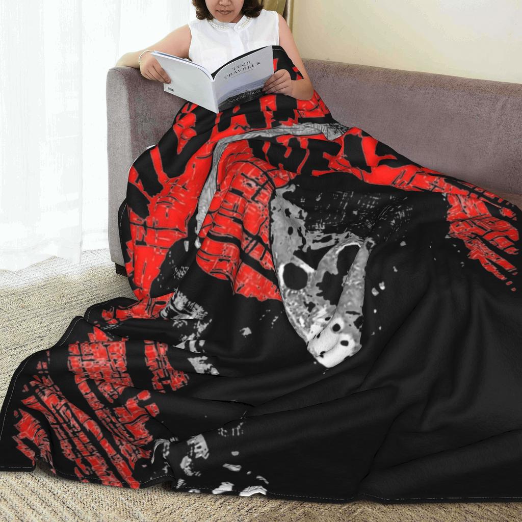 Coperta Morbidissima Venerdì 13 Tredicesimo Film Horror in Pile di Flanella Premium Leggera Jason Voorhees Coperta da Letto