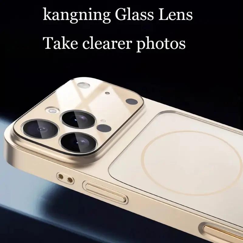 Original Glass Nano Matte Phone Case For iPhone 17 16 15 14 13 Pro Max 17 Air Magnetic For Magsafe Wireless Charging Armor Funda
