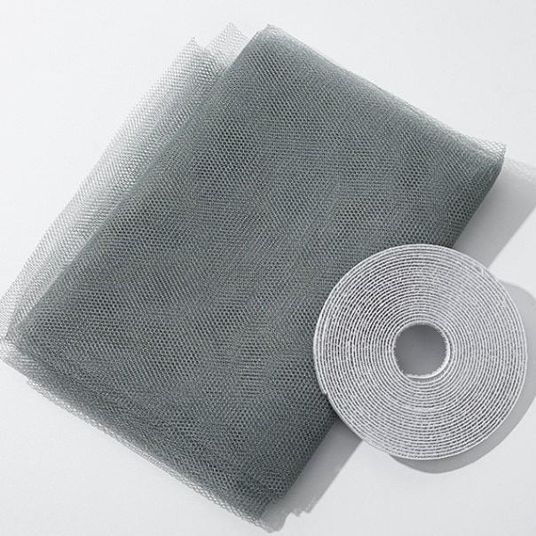 DIY Mückensicheres Fliegengitter: Selbstklebendes Polyester - Schwarz, Weiß, Grau. Einfache Klettverschluss-Installation für den Heimgebrauch.