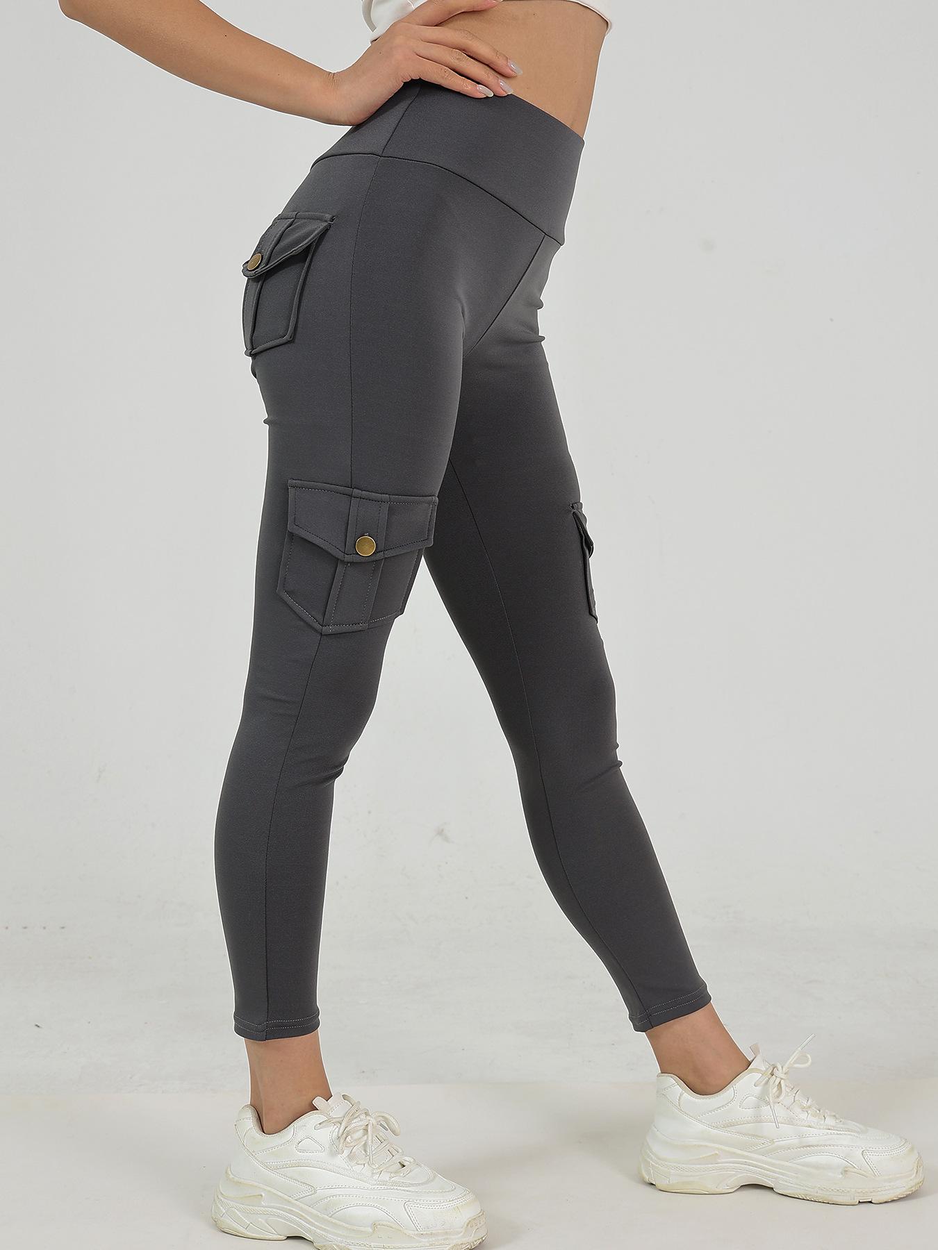 

Женские спортивные леггинсы с высокой талией, быстросохнущие, с эффектом подтяжки ягодиц Small серый