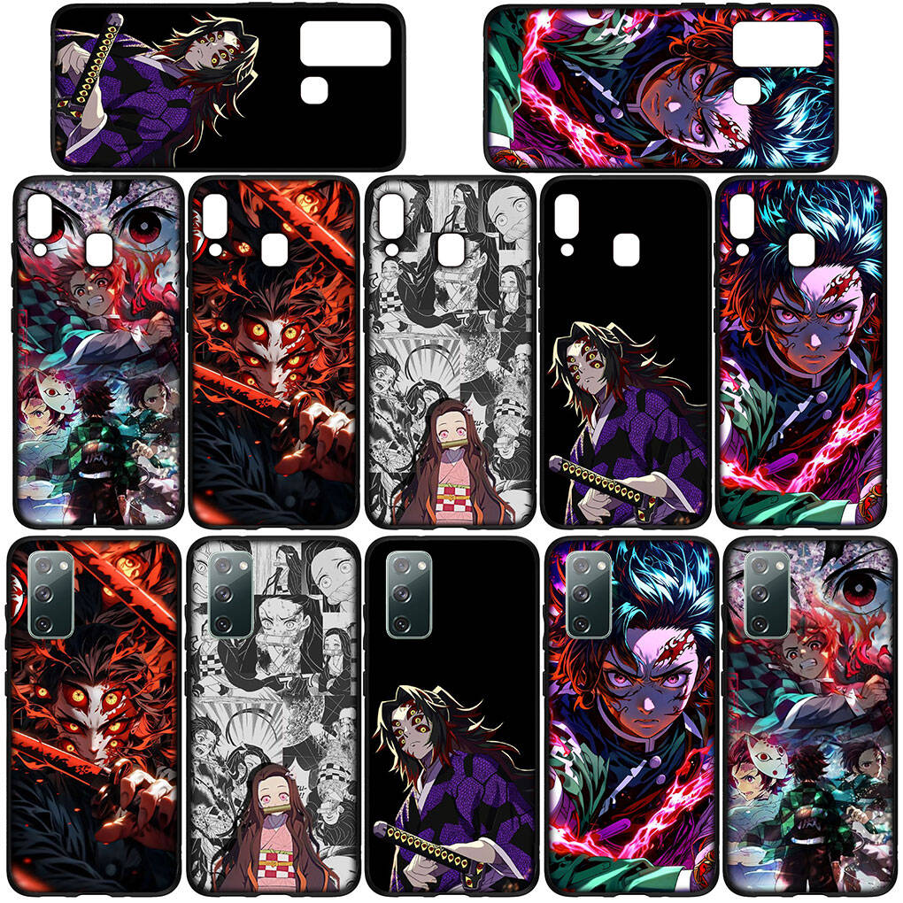 for iPhone 17 16 15 Xiaomi Poco F7 F8 X7 X6 C85 C75 M8 Redmi Note 14 13 12 11 Pro Max 14C 13C A3 A4 Phone Case Demon Slayer Kamado Tanjiro Kokushibo