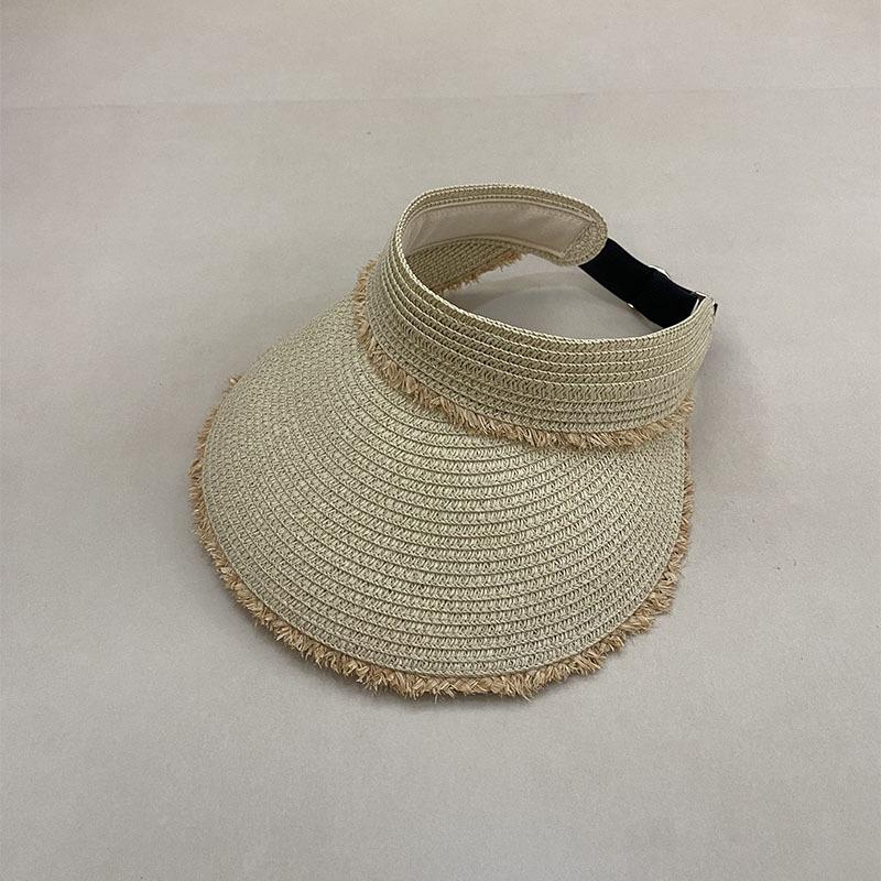 Dell Le Empty Top Hat Women'S Sunshade Sunscreen Hat Outdoor Straw Hat Uv Protection Easy To Carry