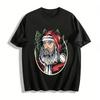 Cooles robustes Nikolaus-Print Langarm-T-Shirt Trendiges Feiertags-Top Reines Baumwoll-T-Shirt