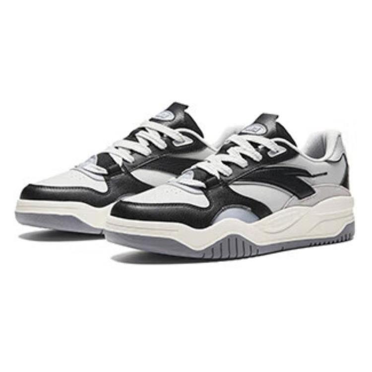 Anta Height Increasing Slip Resistant Low Top Skateboard Shoes Men's White Black 912348003-5