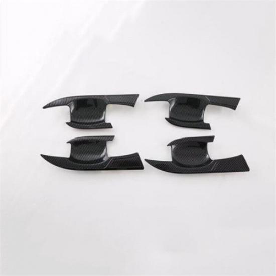 For Mitsubishi Outlander  2024 Carbon Fiber Car Door Handle Bowl Cover Trim