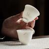 1 Pc Chinese Handmade Ceramic Tea Cup Hand-painted Orchid White Porcelain Teacup Household Tea Bowl Travel Teaware Master Cup