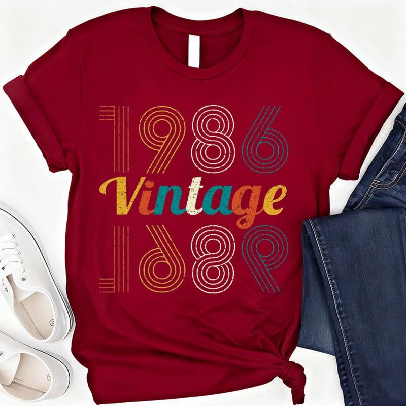 Born in 1986 Vintage Birthday Cotton TShirt 33rd Birthday Gift Amazing Women Gift Birthday Women Gift Cute Vintage Tees S