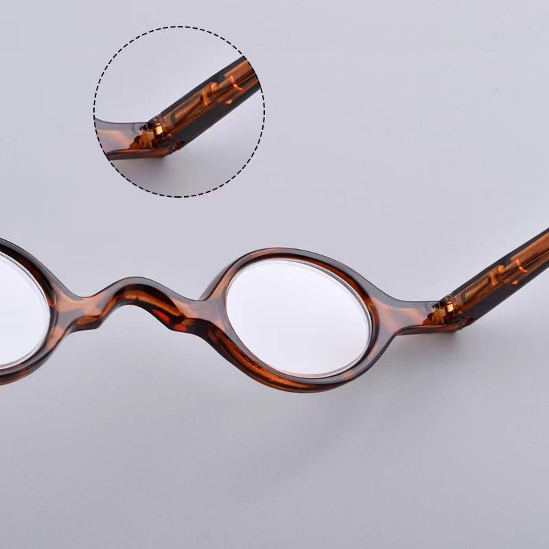 New Personalized Mini Retro Round Reading Glasses For Men Women Fashion Spring Legs Rejuvenated Glasses 237