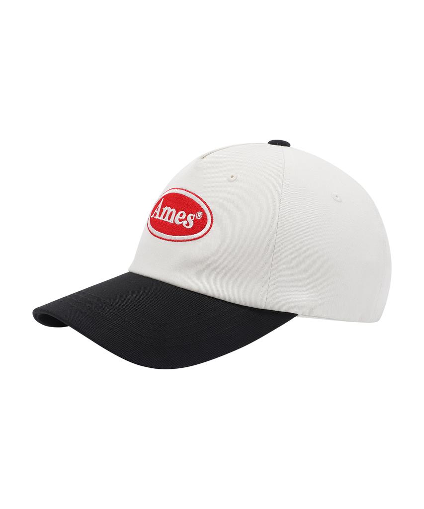 AMES-WORLDWIDE Symbol Logo Twotone Ball Cap Cream